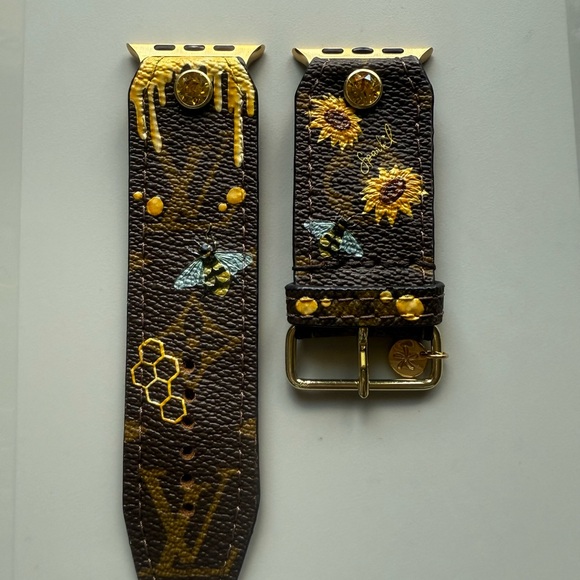 Louis Vuitton Brown and Gold Watch Strap - Picture 1 of 2